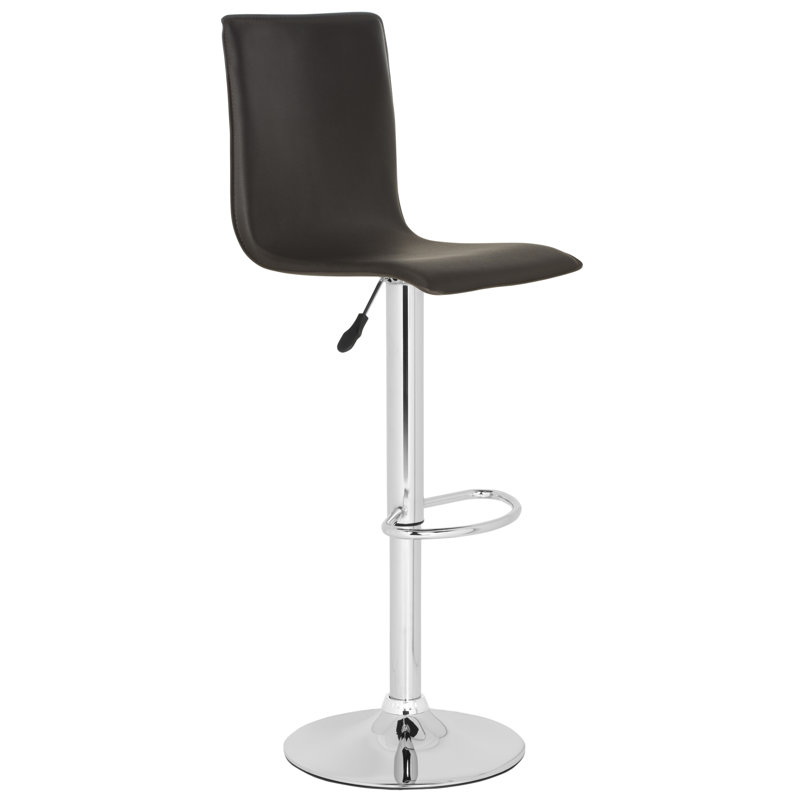Tabouret de bar à hauteur ajustable et rotatif rembourré et revêtu de tissu d'ameublement Bunky, Brun
