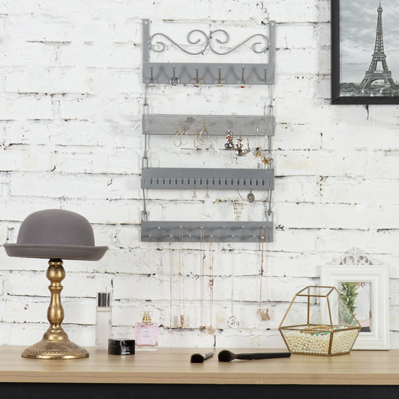 Lalla Wall Mounted Jewellery Box, Silver