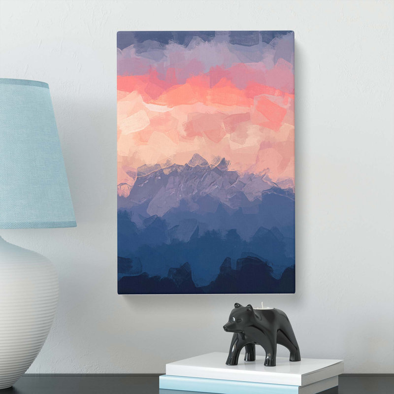 Swiss Mountain In Abstract - Wrapped Canvas, 60cm H x 40cm W x 3cm D