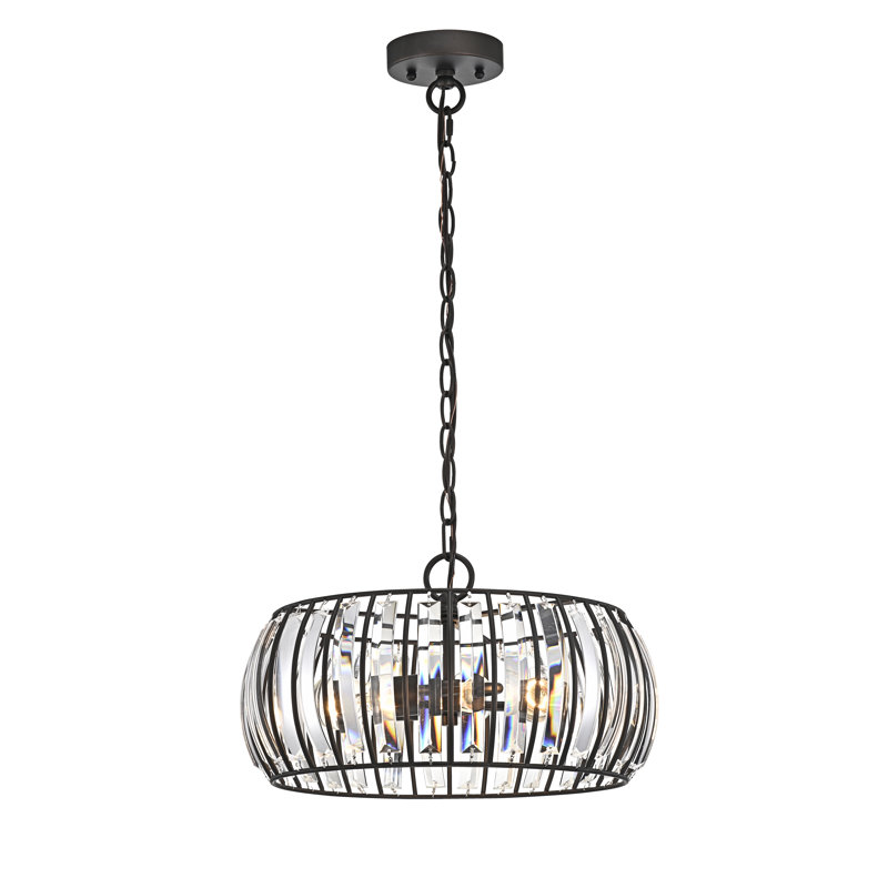 Luminaire suspendu tambour 3 lumières unique Motes