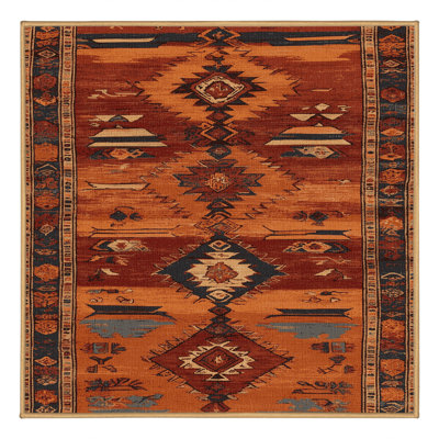 Machine Washable Turkish Brown Area Rug