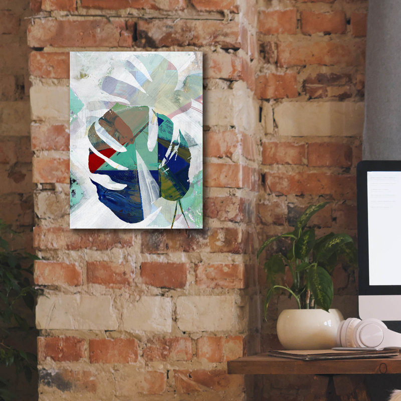  «Monstera 4» par Cartissi, art mural sur toile, H 16 po x l 12 po