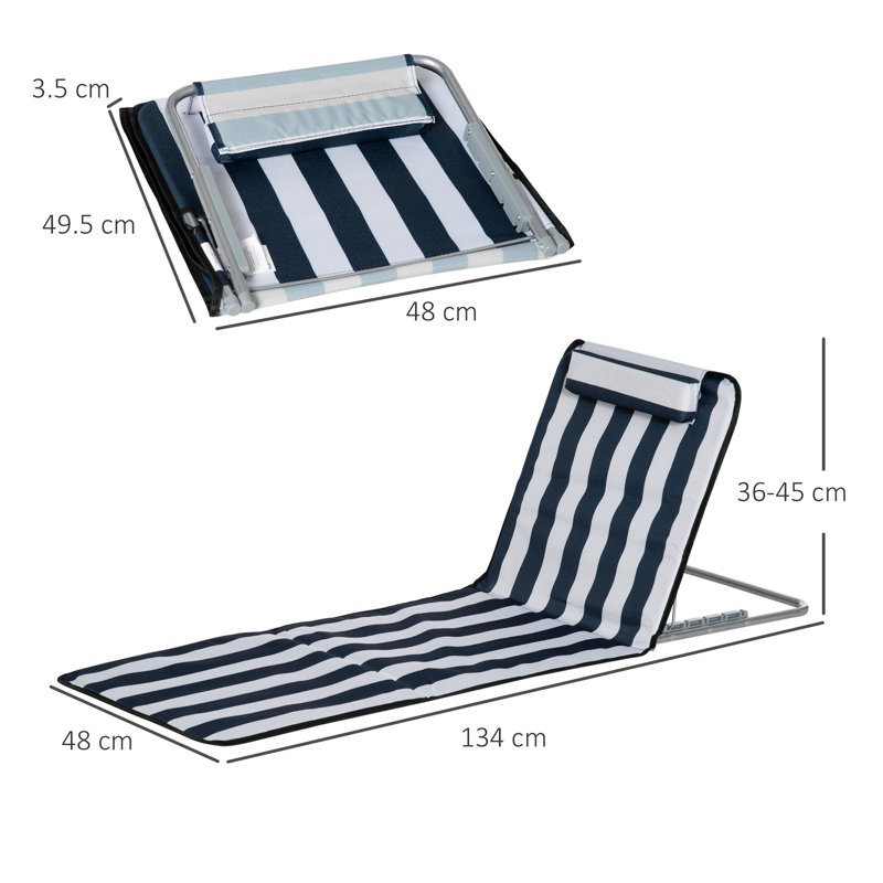 Montano Reclining Beach Chair, Blue