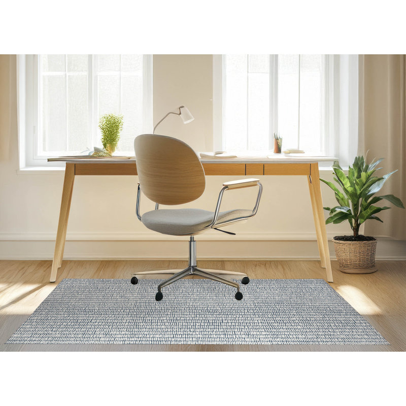 Tapis de bureau Ricky Row, L 7 pi x L 5 pi, Bleu