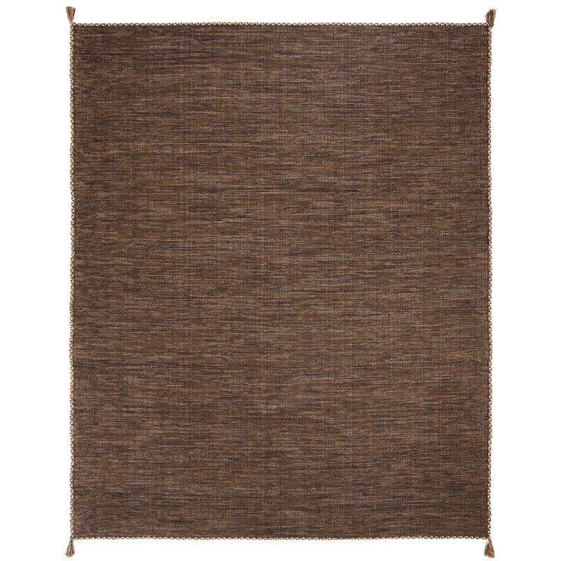 Amaral Hand Woven Cotton Solid Color Rug, Rectangle 8' x 10'