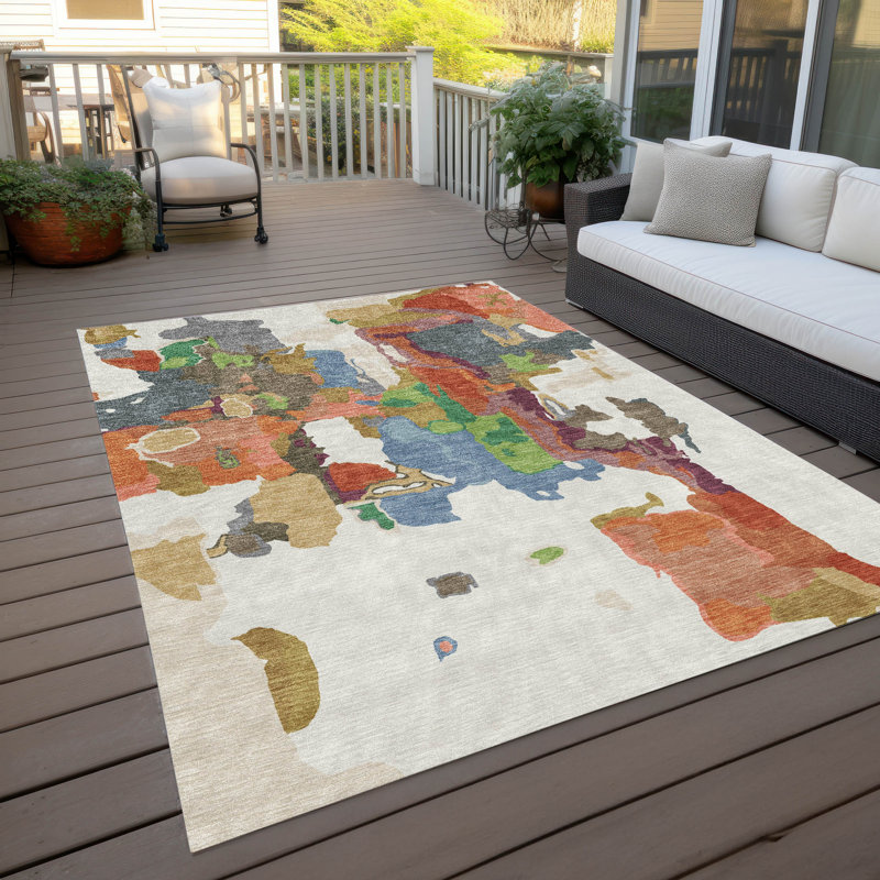  Machine Washable Indoor/Outdoor Chayden ACN1028 Rug, Rectangle 8' x 10'
