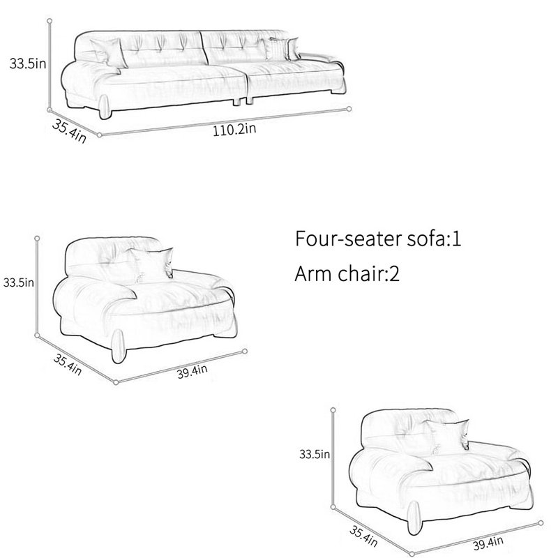 Modern simple leisure creative office sofa set