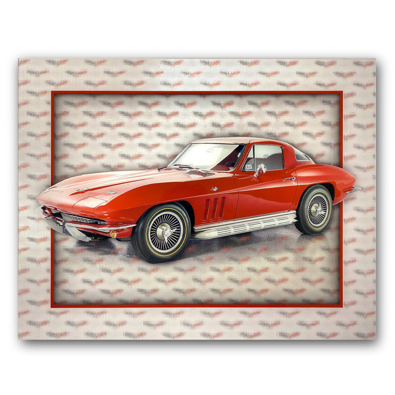 Décoration murale ancienne voiture, H 16 po x l 16 po x P 0,2 po