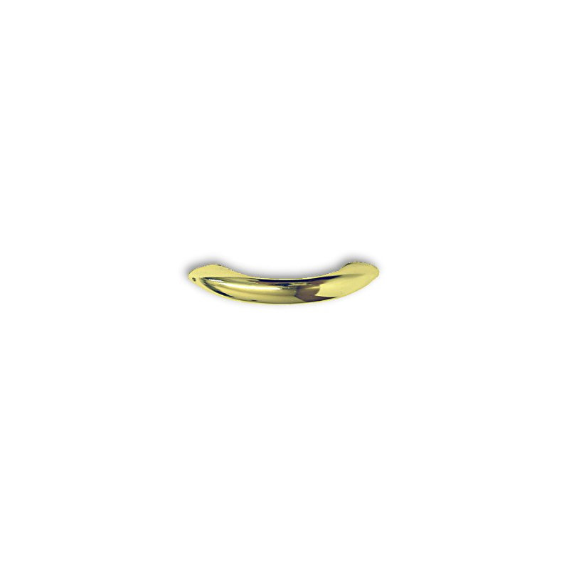 2-3/4" Curved Steel Pull Polished Brass