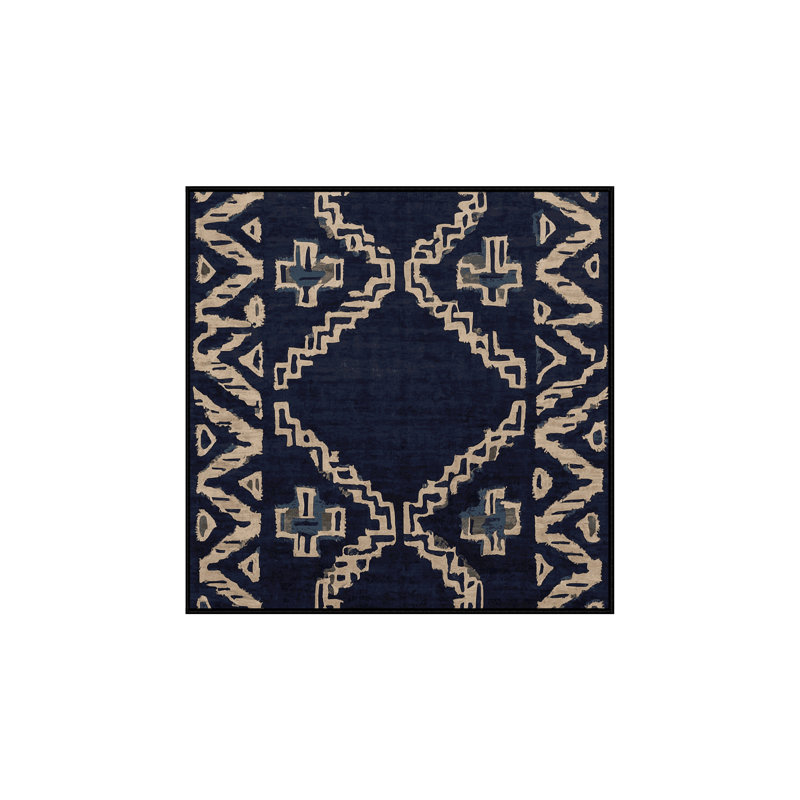 Machine Washable Gray Area Rug, Square 7'