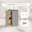 Armoire murale en bois massif avec portes à fermeture douce et tablettes réglables-130604426-130604428