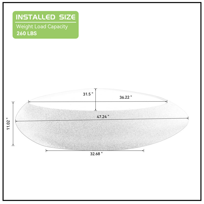 Table basse en fibre de verre, Blanc
