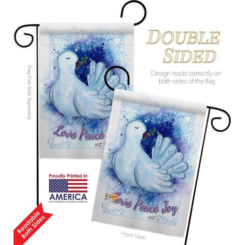 Ensemble de drapeaux 18,5 x 13 po Peace Dove