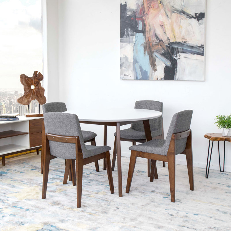 Ensemble repas pour 4 personnes Toohey, Blanc, Gris foncé