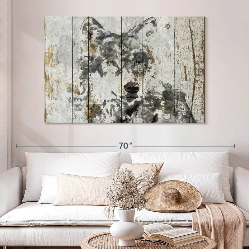 Regard de loup Brampt, H 34 po x l 51 po