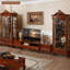 Vitrines en bois massif marron et verre