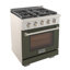 KUCHT Professional 30 po 4,2 pieds cubes Cuisinière au gaz naturel et four à convection en vert olive avec brûleurs True Simmer-97805563-97805564