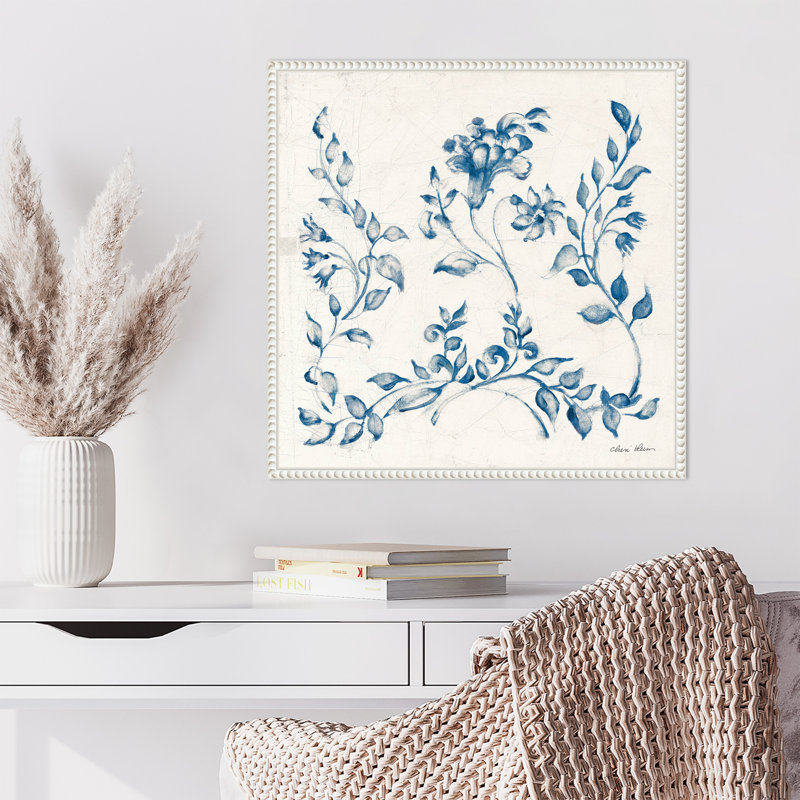 «Suède suédois IV bleu» par Cheri Blum, reproduction d'art sur toile encadrée, H 22 po x l 22 po