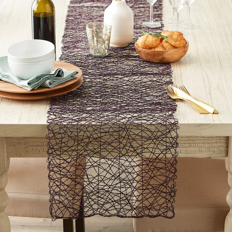Grzech Table Runner, Eggplant