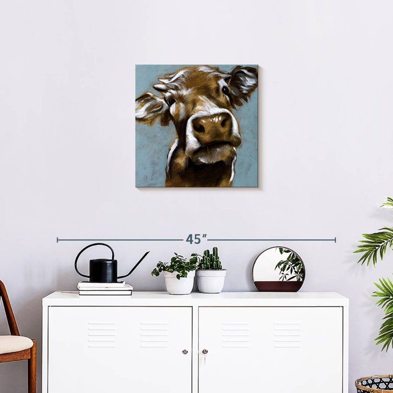 Brampt Cow Kisses I, 20" H x 20" W