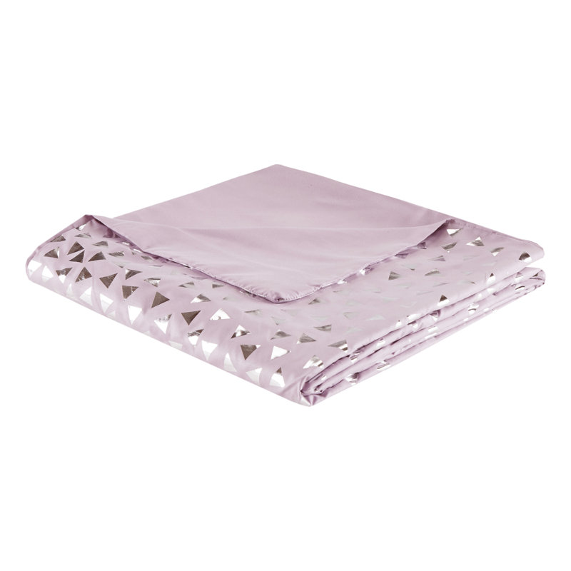 Ensemble de housse de couette Zoey, Mauve / argenté, Housse de couette double / grand et 2 taies décor