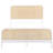 White Open Cane Webbing Metal Queen Bed