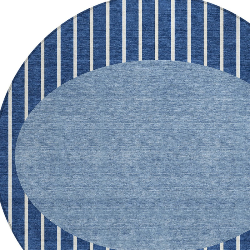 Tapis intérieur lavable rayé 8 pi