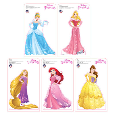 Mini Disney Princesses Standees 2016 (5 pack: Belle, Rapunzel, Cinderella, Aurora and Ariel)