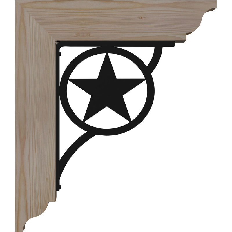 Support à fer simple Austin 4 "traditionnel, H 23 po x P 20 po, 3 1/2"W x 4"T Douglas Fir (Smooth)