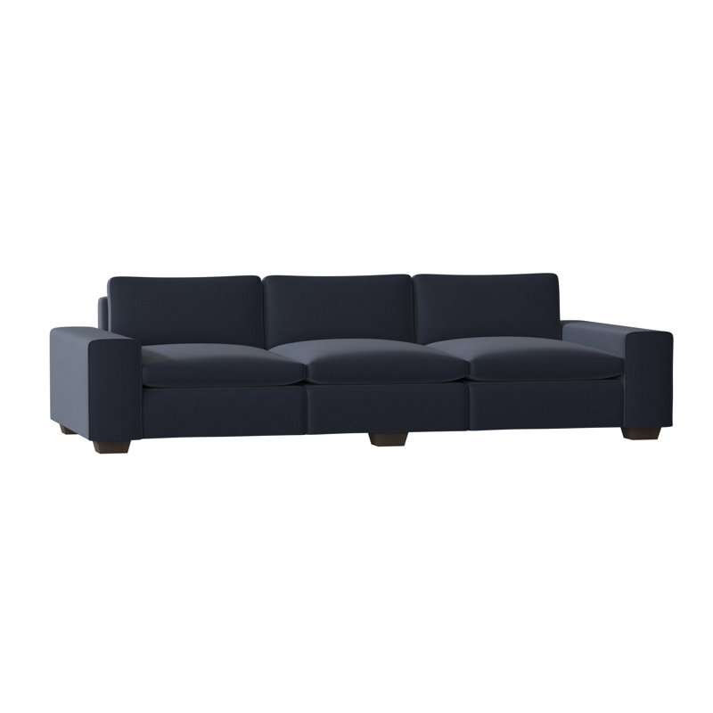 Liam Sofa, Bella Black Performance Velvet, Brown Mahogany