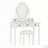 Vanity Desk with Adjustable Angle Mirror and Cushioned Stool Set, Velvet Fabric Lining 5 Drawers-231637693