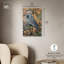 «Heron’s Blue Serenade», toile Maximalist par Art Remedy-110295721-110295725