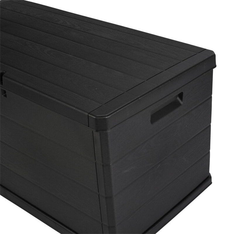 WFX Utility 118cm W 350L Water Resistant Plastic Lockable Deck Box in Black