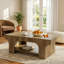 Table basse de 47,24 po de largeur avec tablettes de rangement arquées