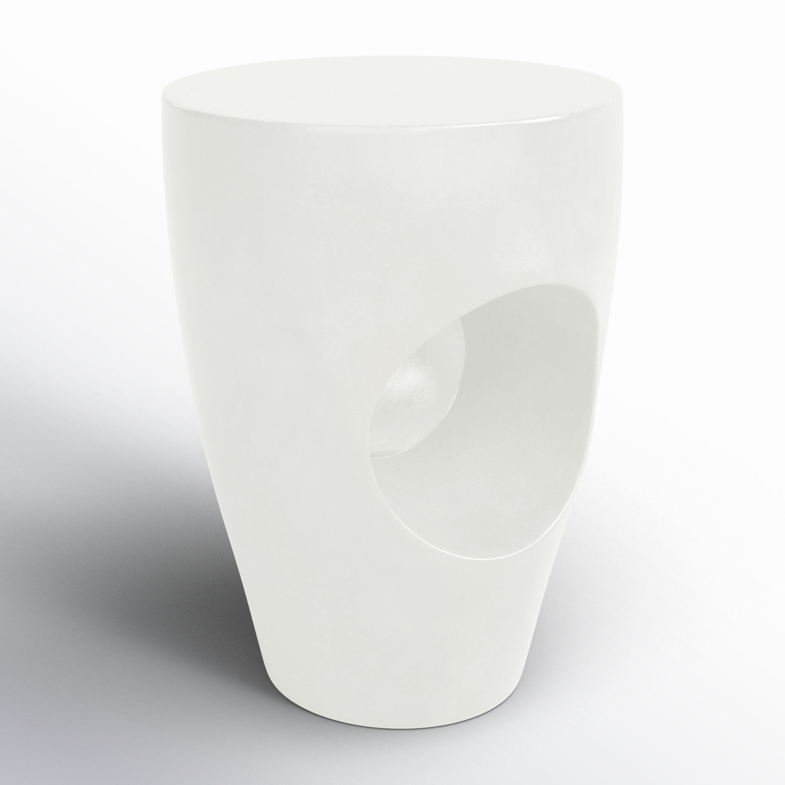 Avoriaz End Table, Ivory