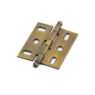 Schaub 1111B-ALB Ball Tip Mortise Cabinet Hinge Antique Brass Finish