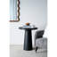 Table d'appoint ronde noire 22 x 22 x 25,5 po avec magnésium - pratique pour la table de chevet, la table d'appoint dans le vestibule, le support à plante ou la base de décoration de salon dans un élément polyvalent-774361786-774361787