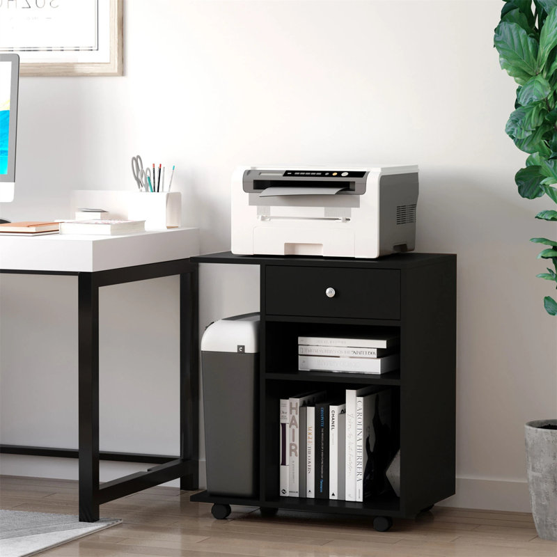 Omaury 70cm Wide 1 -Drawer File Cabinet, Black