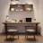 Nut-brown Rectangular Solid Wood Writing desk-604302583