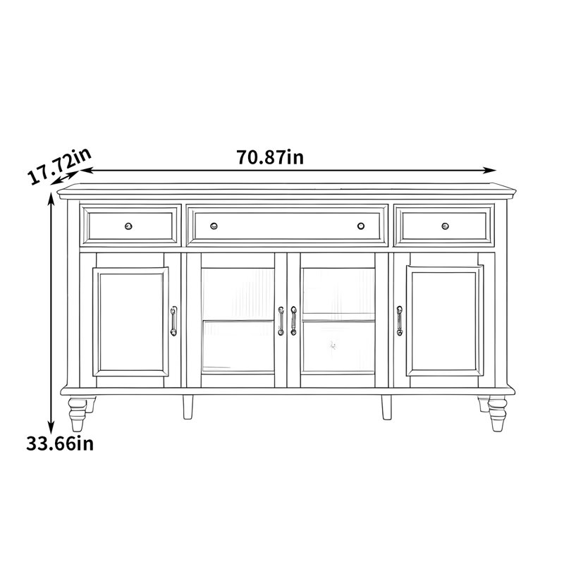 Buffet 70,87 pouces
