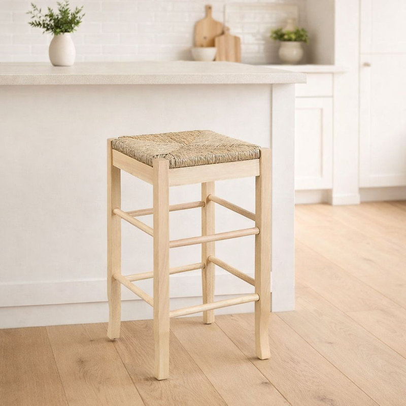 Tabouret de bar et de comptoir Miltonsburg, Tabouret de comptoir (siège d'une hauteur de 24,5, Chêne blond