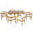 Abaco Outdoor Patio 7PCS Dining Set (6PCS Acacia Wood Dining Chair And 1PC Acacia Wood Dining Table)
