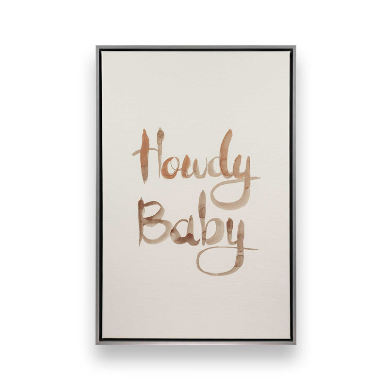 Howdy Baby Canvas Print, Polished Chrome, 48.75" H x 32.75" W