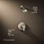 Pitch Rite-Temp Shower Trim Kit With Push-Button Diverter 1.75 Gpm-98709244