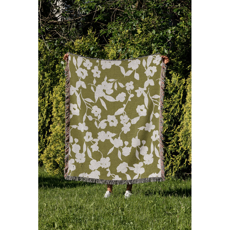 Jeté en coton Vera, 50 x 70, Chartreuse