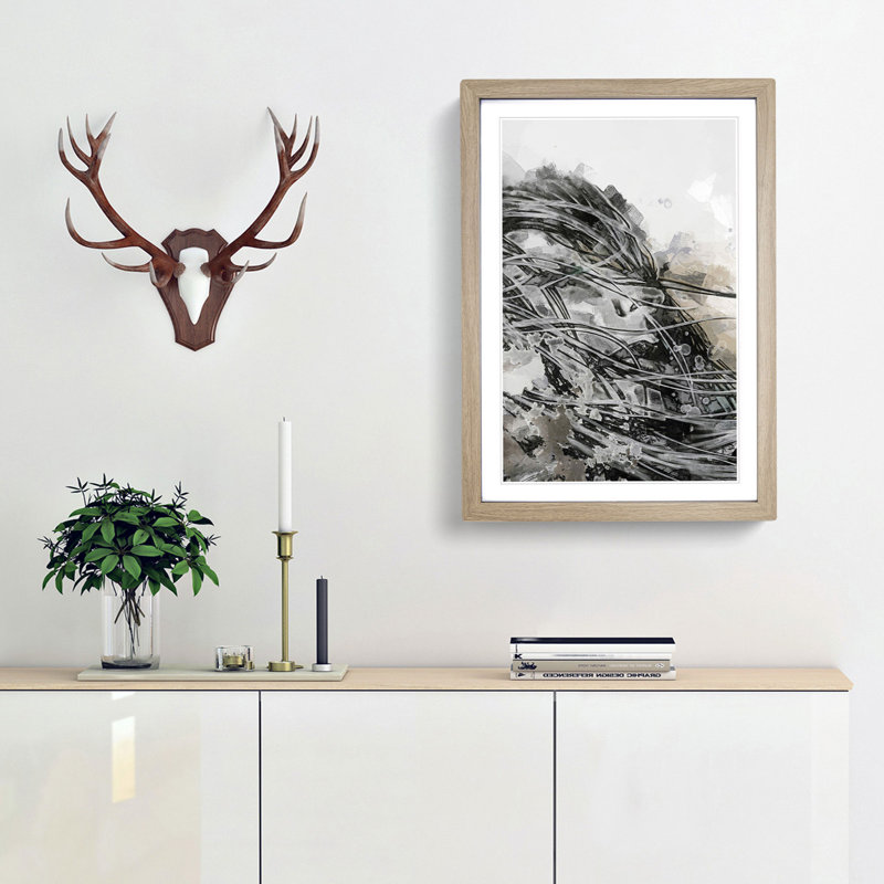 Graffiti Art in Abstract - Picture Frame Graphic Art Print, Oak Framed, 65cm H x 48cm W x 2cm D