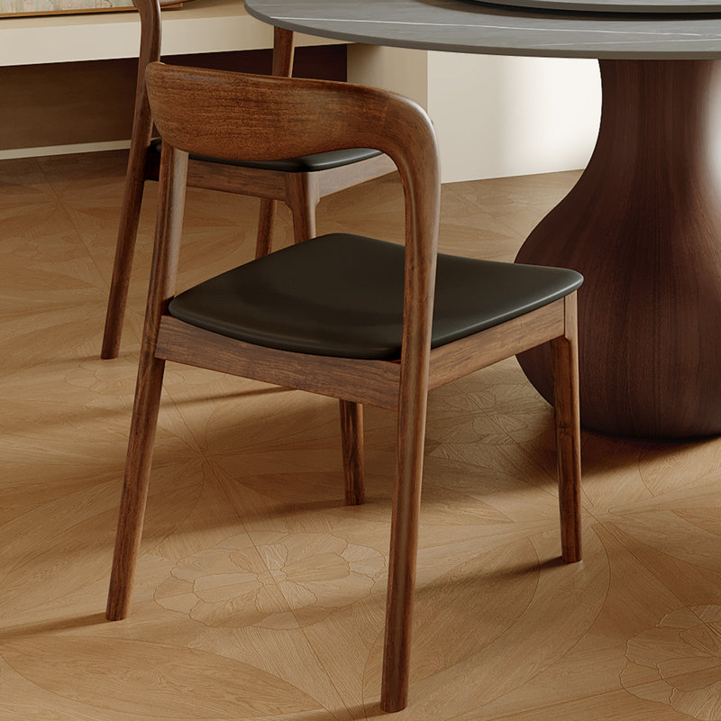 Ikerne 5Pcs Gray Dining Table Chairs Set With Lazy Susan, H 29,52 po x L 53,15 po x l 53,15 po