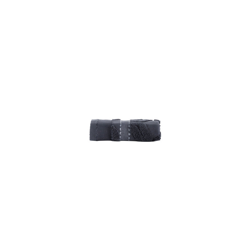 Turkish Cotton Plush Jacquard Washcloth, Anthracite