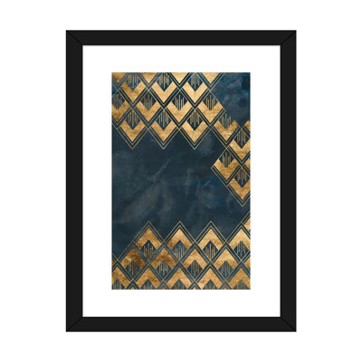 Reproduction d’art sur fond bleu III par June Erica