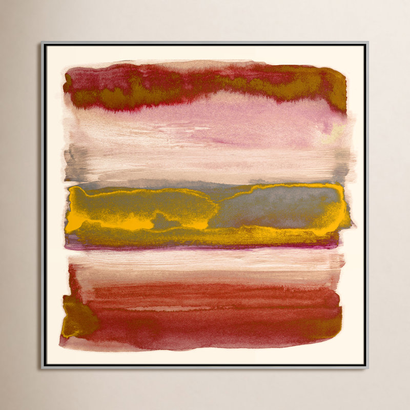 Imprimé «Yellow Sky II» par Nan, Argent, H 41,5 po x l 41,5 po